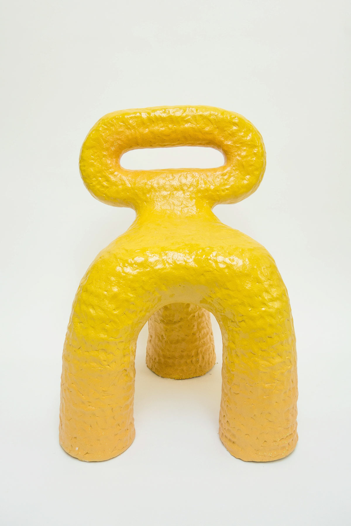 Yellow Key Hole Chair, Ceramic, 2020
