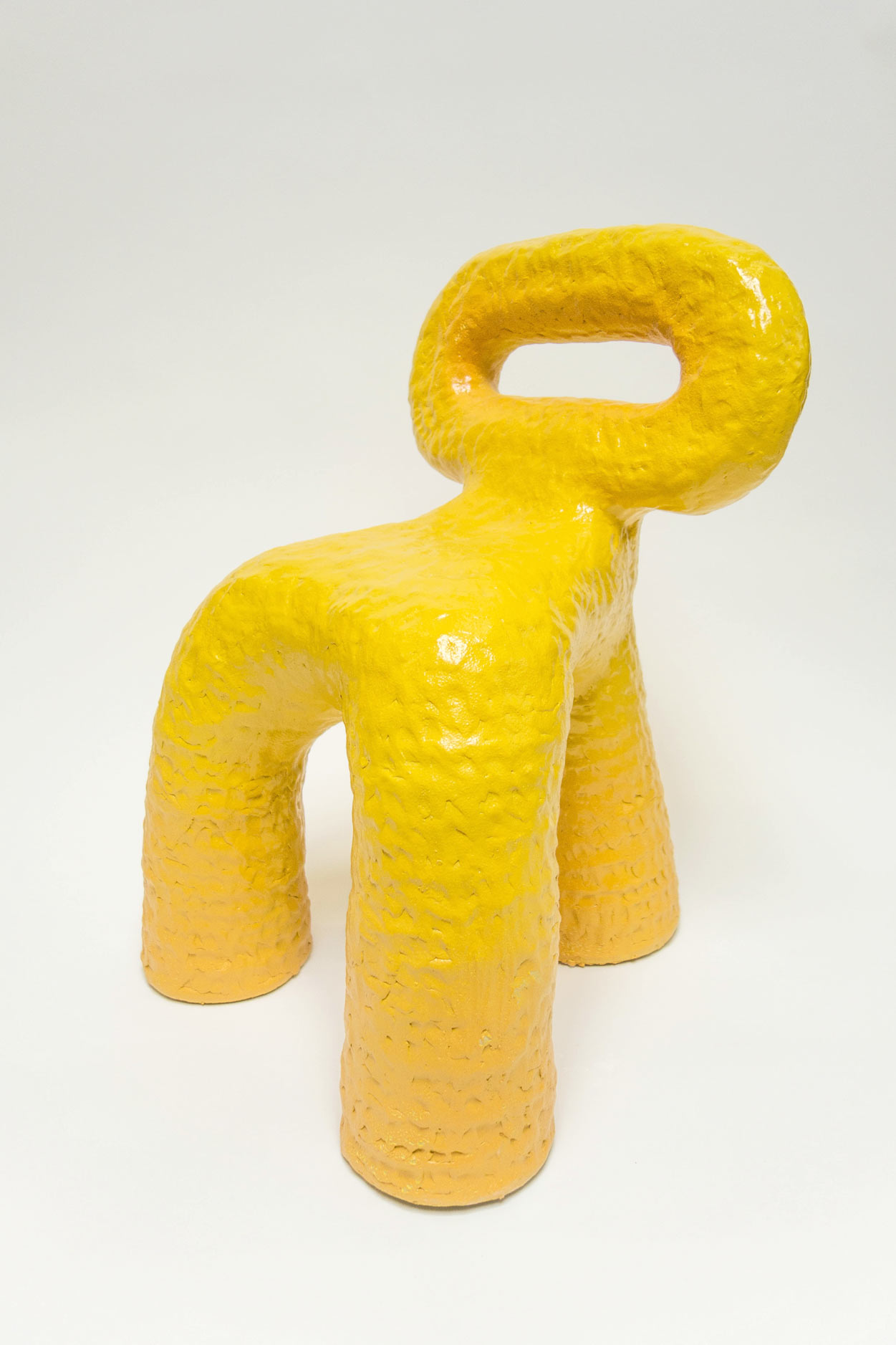 Yellow Key Hole Chair, Ceramic, 2020