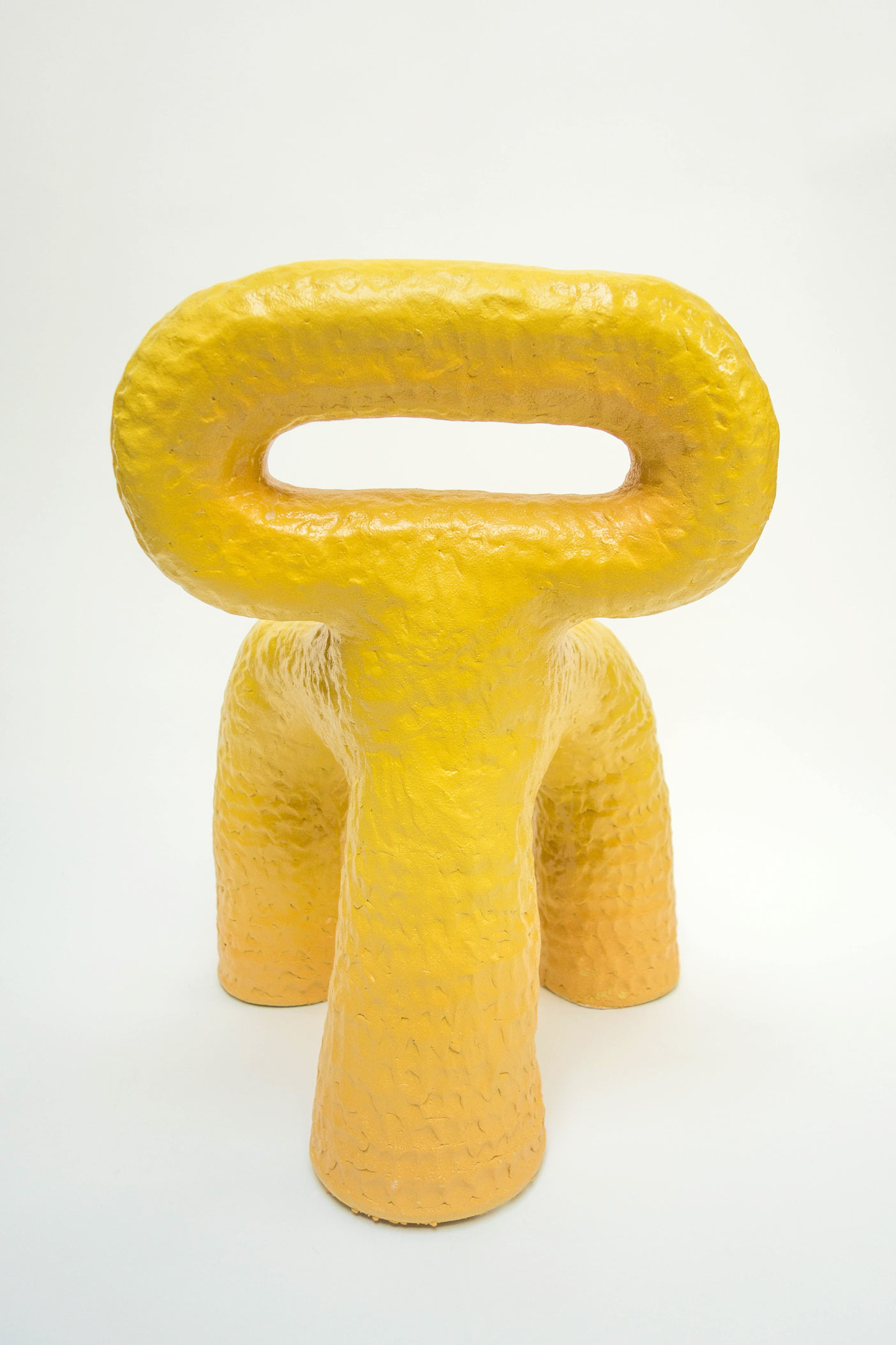 Yellow Key Hole Chair, Ceramic, 2020
